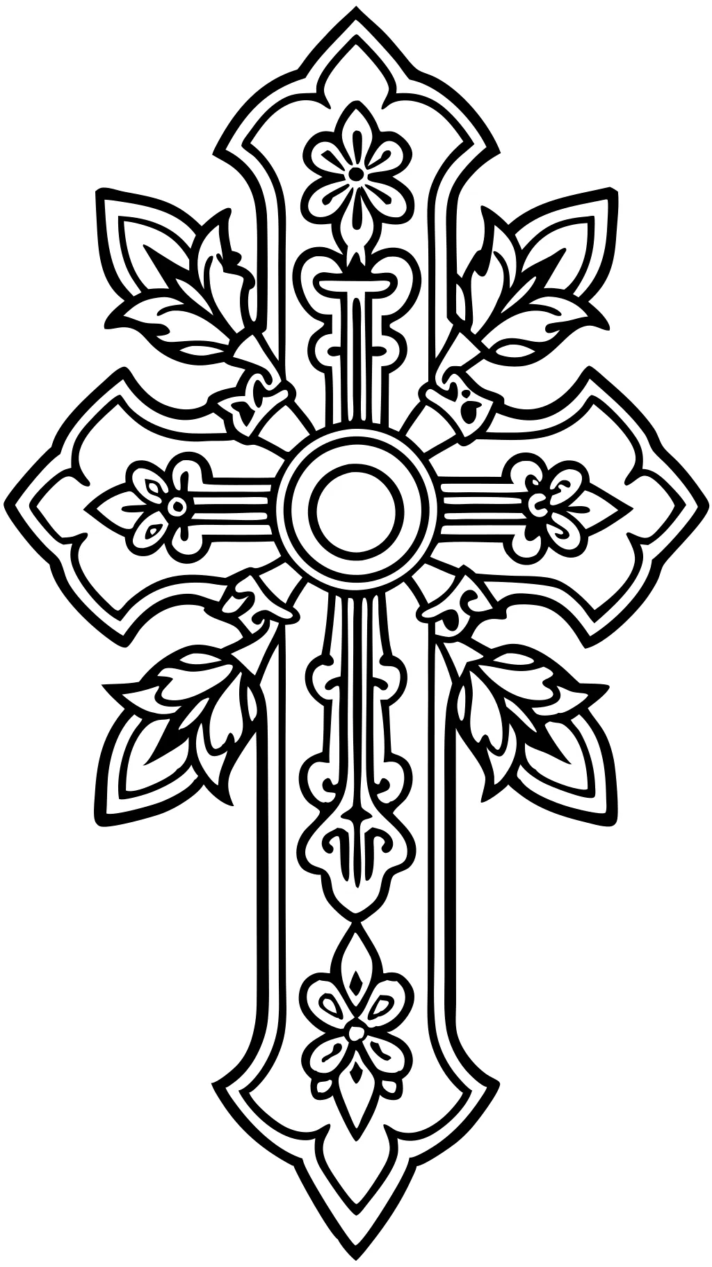 crosses coloring pages